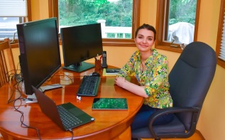 Woman sitting at desk